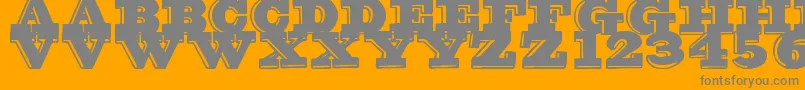 GroovyFont Font – Gray Fonts on Orange Background