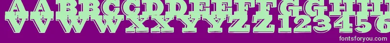 GroovyFont Font – Green Fonts on Purple Background