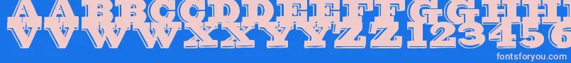 GroovyFont Font – Pink Fonts on Blue Background