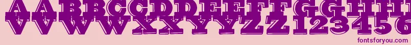 GroovyFont-Schriftart – Violette Schriften auf rosa Hintergrund