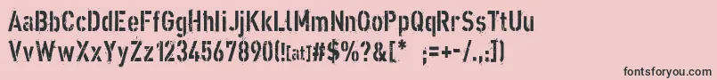 XxiiDirtyArmy Font – Black Fonts on Pink Background