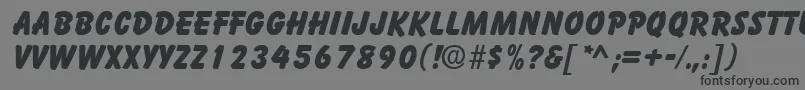 BalloonBold Font – Black Fonts on Gray Background