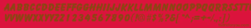 Police BalloonBold – polices brunes sur fond rouge