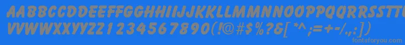 フォントBalloonBold – 青い背景に灰色の文字