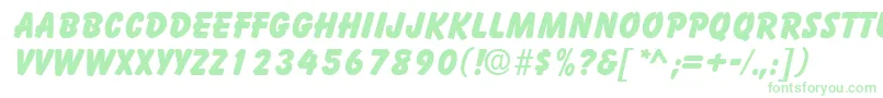 BalloonBold-fontti – vihreät fontit valkoisella taustalla