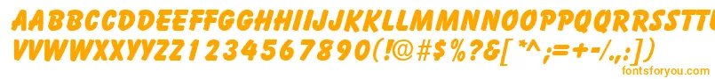 BalloonBold Font – Orange Fonts on White Background