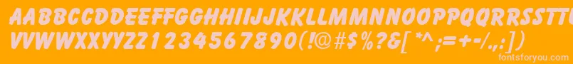 BalloonBold Font – Pink Fonts on Orange Background