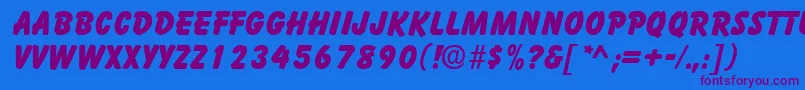 Шрифт BalloonBold – фиолетовые шрифты на синем фоне