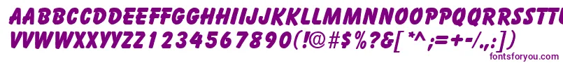 Шрифт BalloonBold – фиолетовые шрифты на белом фоне