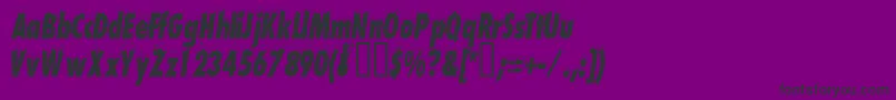 Neigecondensed-Schriftart – Schwarze Schriften auf violettem Hintergrund