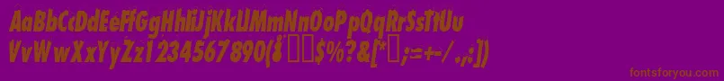 Neigecondensed Font – Brown Fonts on Purple Background