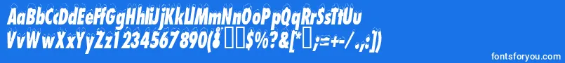Neigecondensed Font – White Fonts on Blue Background