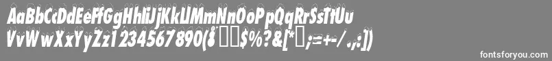 フォントNeigecondensed – 灰色の背景に白い文字