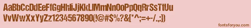 DccAsh Font – Brown Fonts on Pink Background