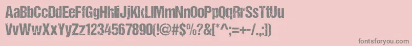 フォントDccAsh – ピンクの背景に灰色の文字