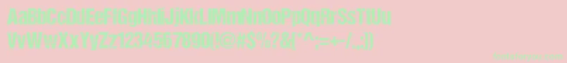 DccAsh Font – Green Fonts on Pink Background