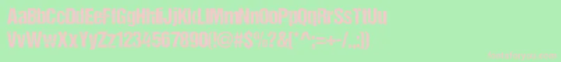 DccAsh Font – Pink Fonts on Green Background