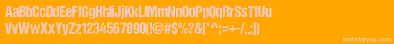 DccAsh Font – Pink Fonts on Orange Background