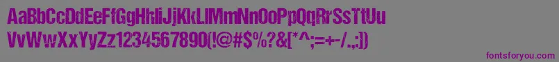 DccAsh Font – Purple Fonts on Gray Background