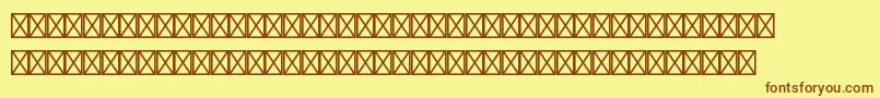 Fonte EurosansstdBold – fontes marrons em um fundo amarelo