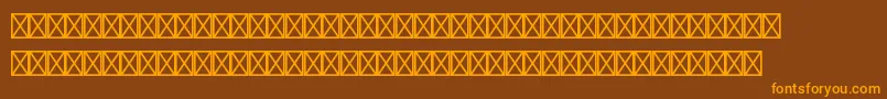 フォントEurosansstdBold – オレンジ色の文字が茶色の背景にあります。