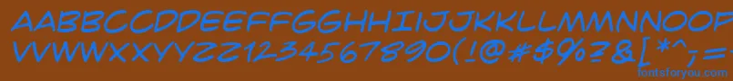 CrimefighterBb Font – Blue Fonts on Brown Background