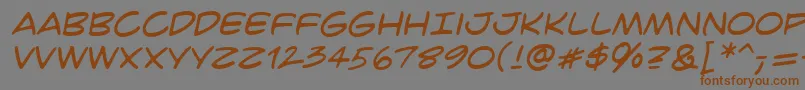 CrimefighterBb Font – Brown Fonts on Gray Background