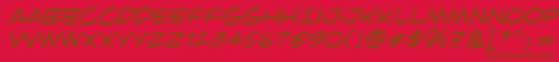 CrimefighterBb Font – Brown Fonts on Red Background