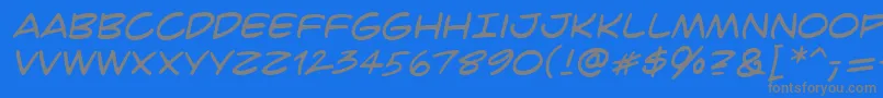 CrimefighterBb Font – Gray Fonts on Blue Background