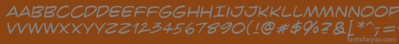 CrimefighterBb Font – Gray Fonts on Brown Background