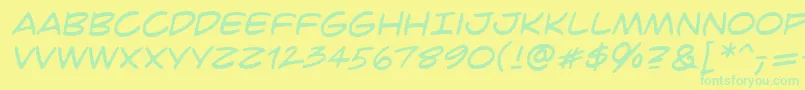 CrimefighterBb Font – Green Fonts on Yellow Background