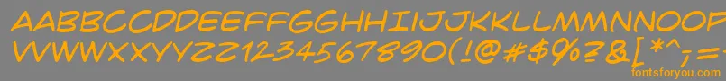 CrimefighterBb Font – Orange Fonts on Gray Background