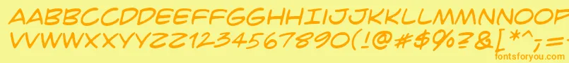 CrimefighterBb Font – Orange Fonts on Yellow Background