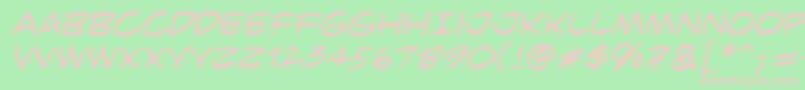CrimefighterBb Font – Pink Fonts on Green Background