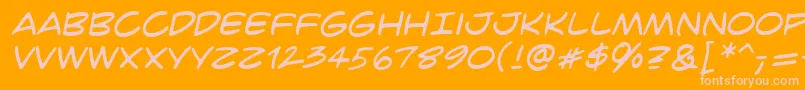 CrimefighterBb Font – Pink Fonts on Orange Background