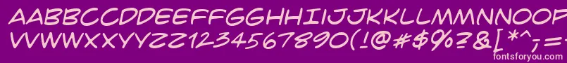 CrimefighterBb Font – Pink Fonts on Purple Background