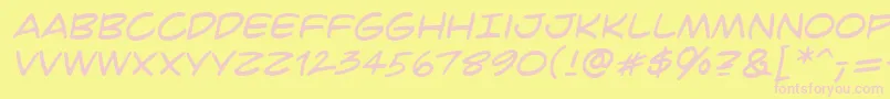 CrimefighterBb Font – Pink Fonts on Yellow Background