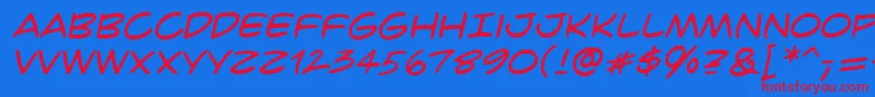 CrimefighterBb Font – Red Fonts on Blue Background