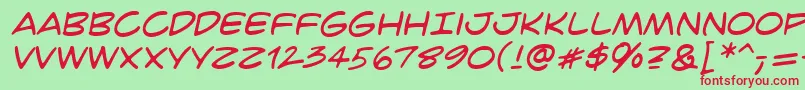 CrimefighterBb Font – Red Fonts on Green Background