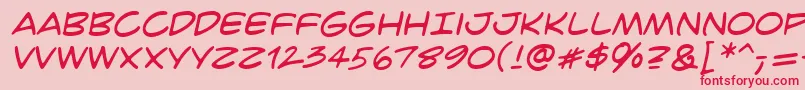 CrimefighterBb Font – Red Fonts on Pink Background