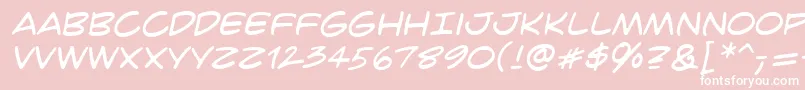 CrimefighterBb Font – White Fonts on Pink Background