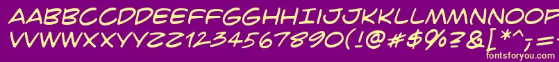 CrimefighterBb Font – Yellow Fonts on Purple Background