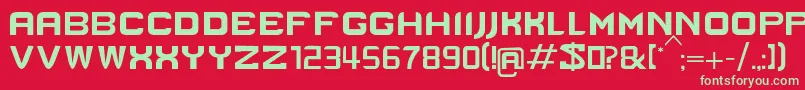 Cind Font – Green Fonts on Red Background