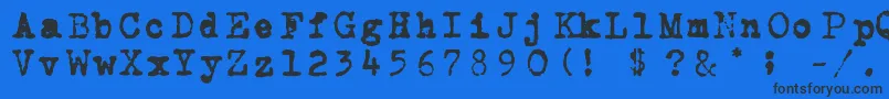 Carbontype Font – Black Fonts on Blue Background
