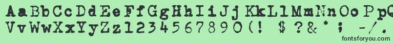 Carbontype-fontti – mustat fontit vihreällä taustalla
