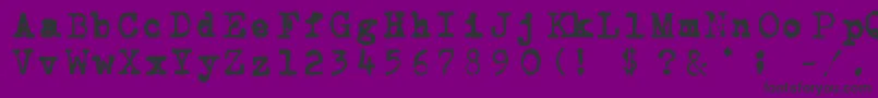 Police Carbontype – polices noires sur fond violet