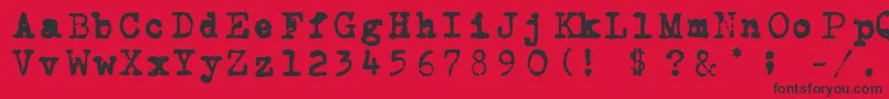 フォントCarbontype – 赤い背景に黒い文字