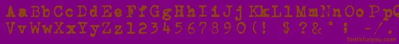 Carbontype Font – Brown Fonts on Purple Background