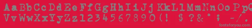 Carbontype Font – Gray Fonts on Red Background