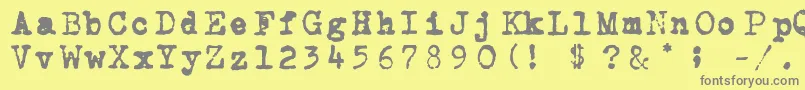 Carbontype Font – Gray Fonts on Yellow Background